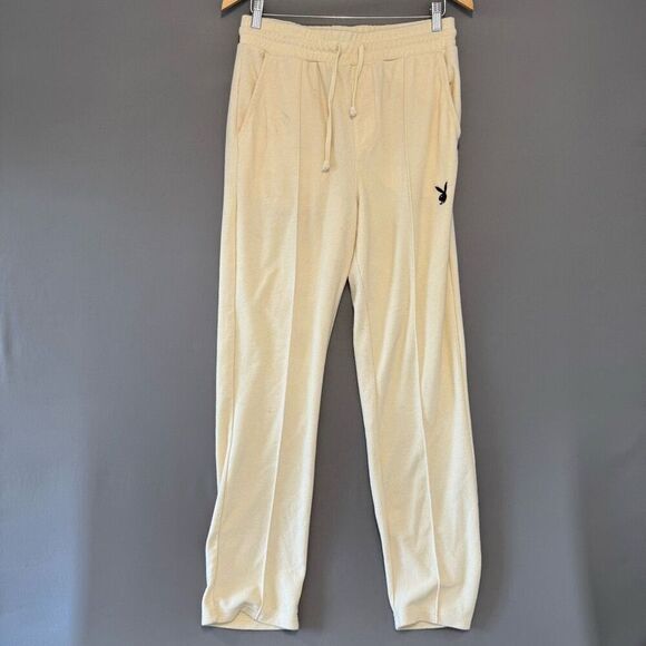 Pacsun X Playboy Yellow Pants W Drawstrings Casual Lounge Women’s Size Small - Picture 1 of 11